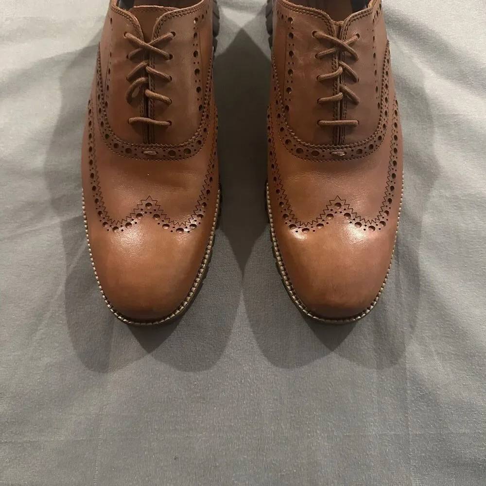 Cole Haan Zero Grand Wingtip Oxfords Dress Shoes Mens 11.5 M C24964 Brown